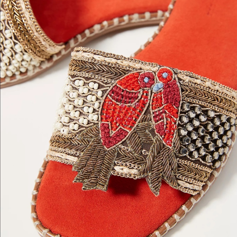 SOLD ‼️ Tropical Slides by Anthropologie ✨